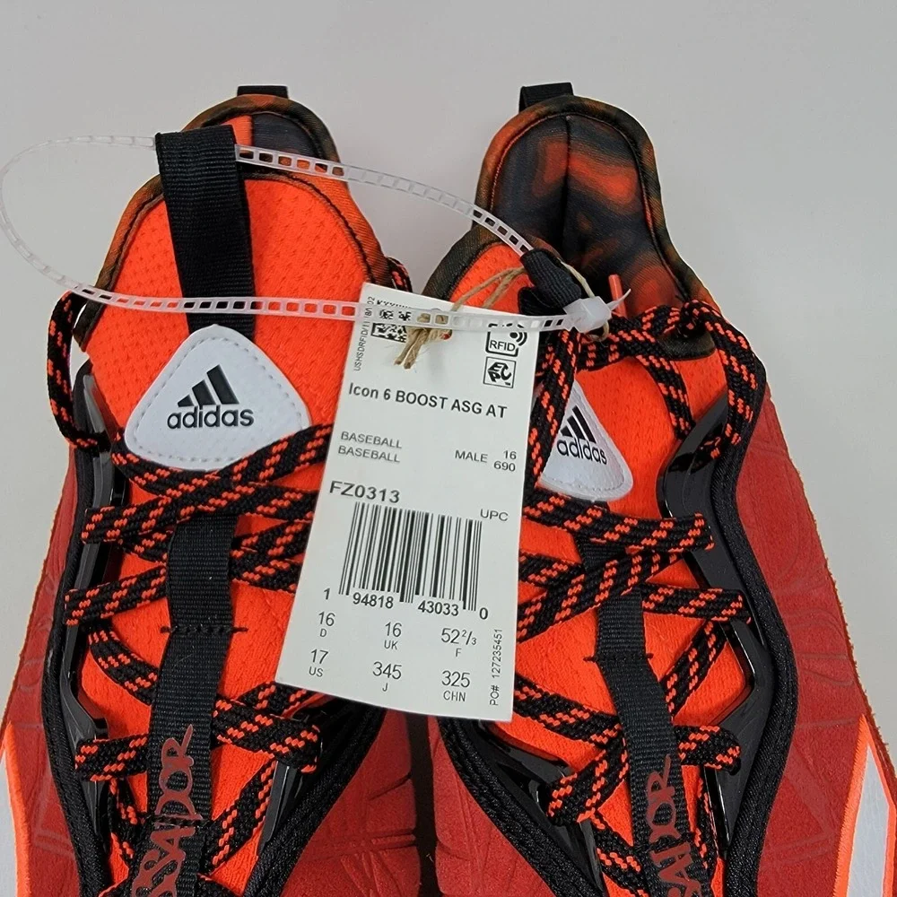 Adidas Ambassador Boost Icon 6‎ ASG Baseball Shoes Size 17 Red Men's Cleats New